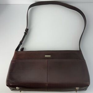 Oroton Dark Brown Leather Shoulder Bag
